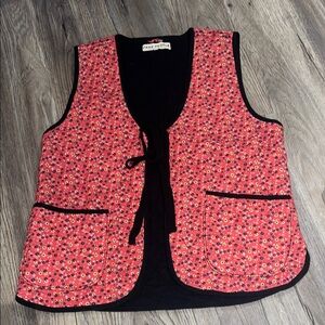 Floral Printed Quilted Vest